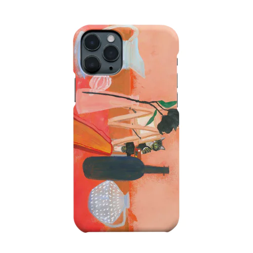 油絵を描く猫 iPhone Smartphone Case