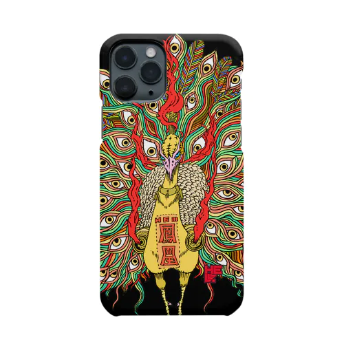 百目乃鳳凰　拡大黒ver. ハードタイプ スマホケース iPhone Smartphone Case