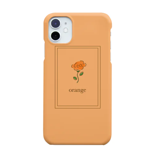オレンジ推し　一輪バラ① iPhone Smartphone Case