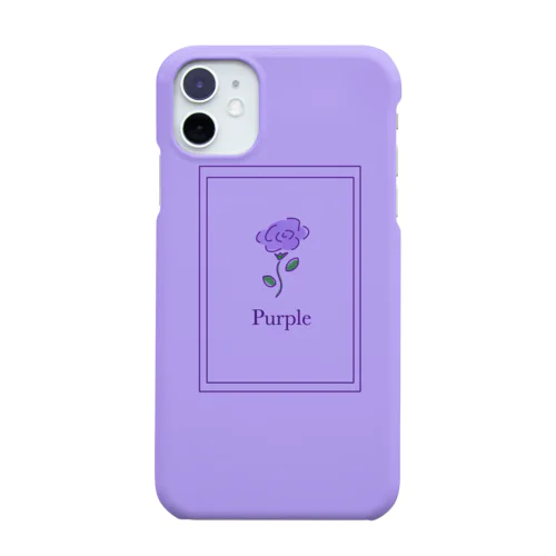 紫推し　一輪バラ① iPhone Smartphone Case