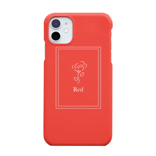 赤推し　一輪バラ② iPhone Smartphone Case