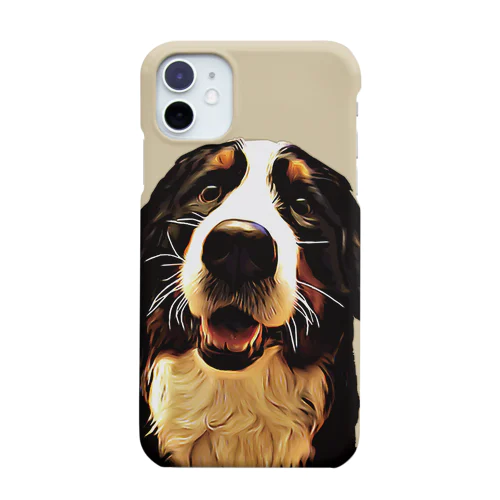 バーニーズマウンテンドッグ／Bernese Mountain Dog／ベージュ／beige／001-01／スマホケース iPhone Smartphone Case