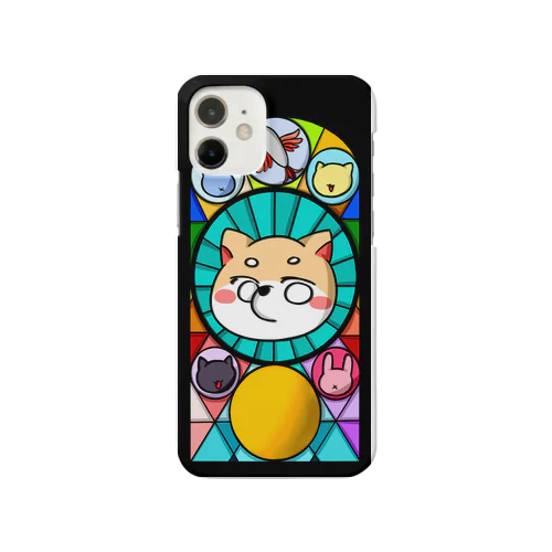 ステンドグラス系柴犬 iPhone Smartphone Case