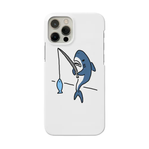 釣りをするサメ iPhone Smartphone Case