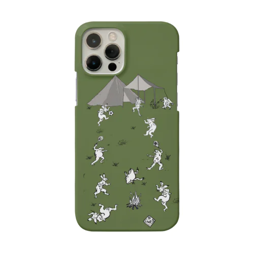 野営(キャンプ)モスグリーン iPhone Smartphone Case