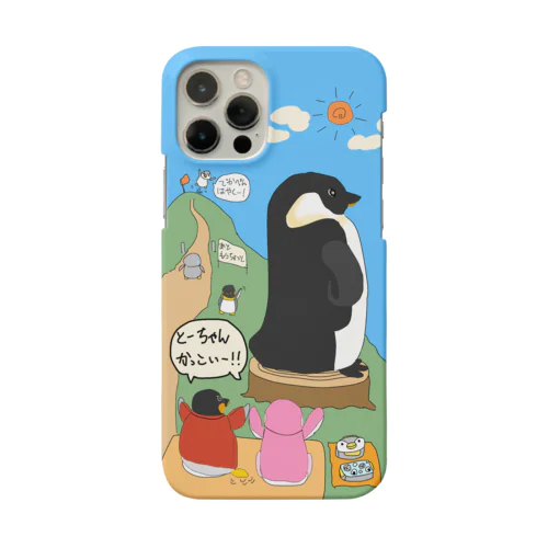 ペンギン一家のハイキング iPhone Smartphone Case