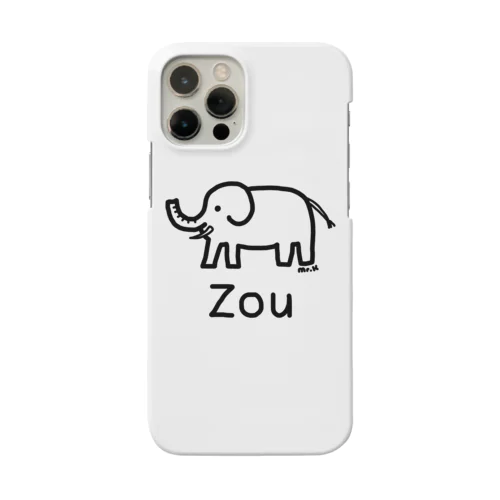 Zou (ゾウ) 黒デザイン iPhone Smartphone Case