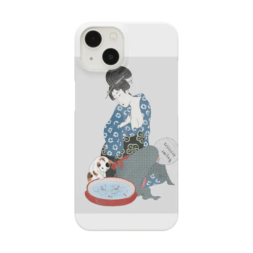 猫と金魚 iPhone Smartphone Case