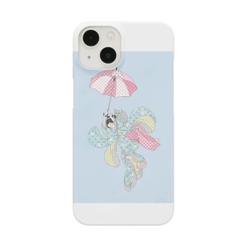 傘じゃ飛べんでしょ... #ねこのきもち iPhone Smartphone Case