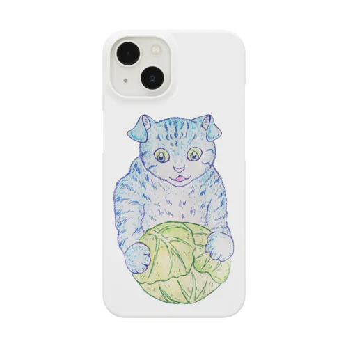キャベツの番人は猫（背景無し） iPhone Smartphone Case