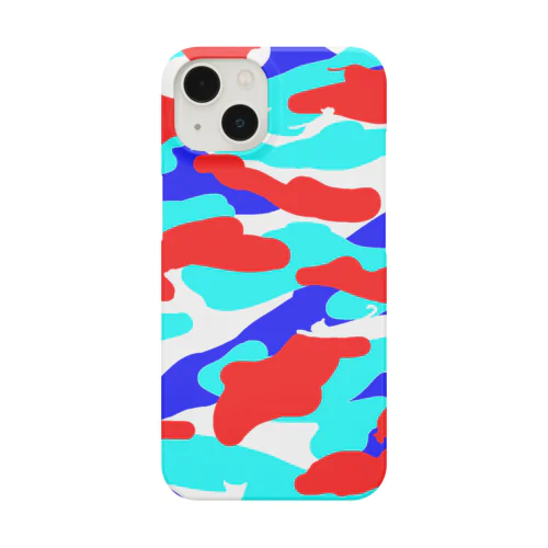 さりげなく猫な迷彩柄　夏ver. iPhone Smartphone Case