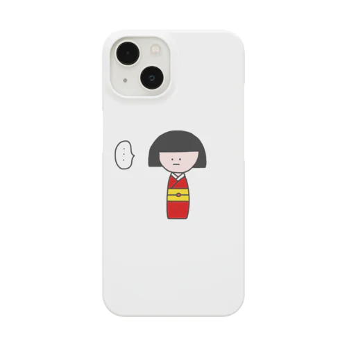 無口なこけしちゃん。 iPhone Smartphone Case