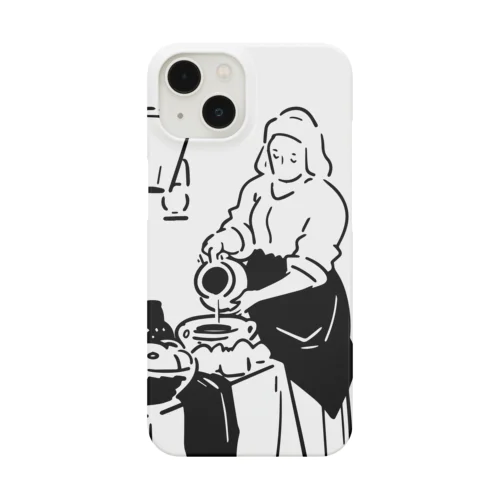 牛乳を注ぐ女 iPhone Smartphone Case