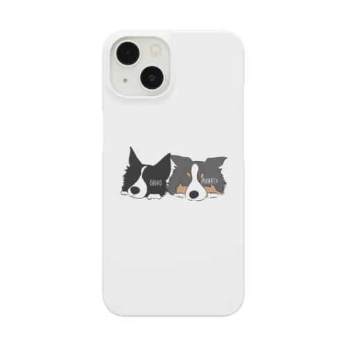 背景透過verボーダーコリーおぼまなグッツ iPhone Smartphone Case
