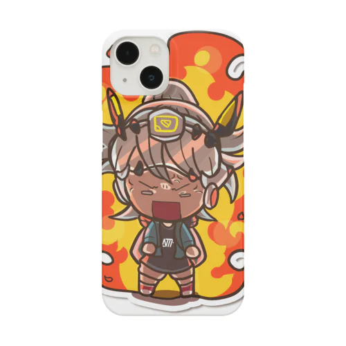 サイバーパンクイラスト　「この豚野郎！！」の言葉なし iPhone Smartphone Case