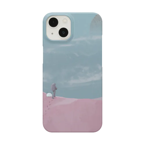 ピンクの砂漠 iPhone Smartphone Case