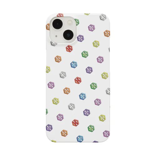 バッチドットホワイト iPhone Smartphone Case