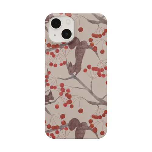 リスの実_ベージュ iPhone Smartphone Case