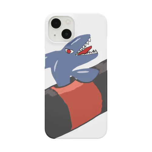 空飛ぶシャチ　オレンジ iPhone Smartphone Case