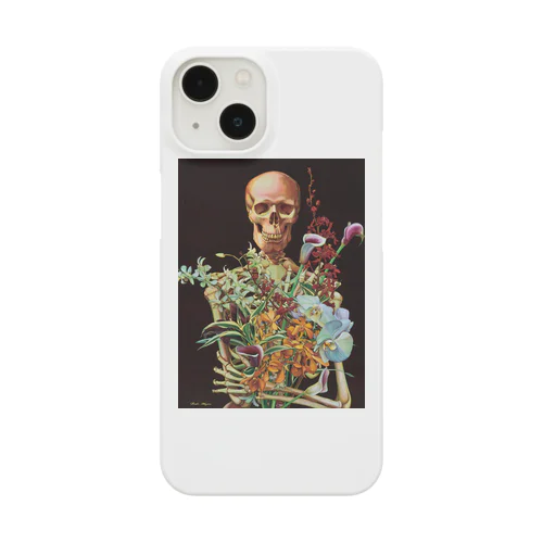 骸骨と花 iPhone Smartphone Case