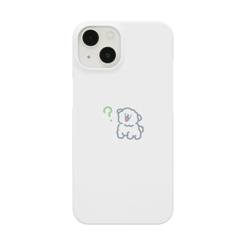 白くてポワポワの犬（ハテナ） iPhone Smartphone Case