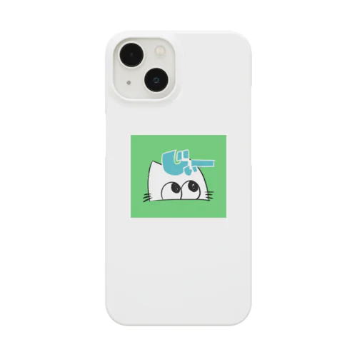 半身ネコ iPhone Smartphone Case