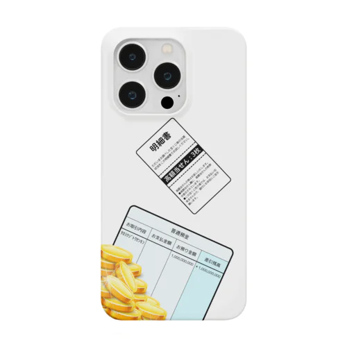 宝くじ高額当選レシート＆通帳 iPhone Smartphone Case