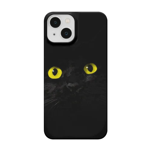 黒猫　黄色 iPhone Smartphone Case