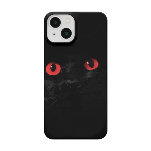 黒猫　赤 iPhone Smartphone Case