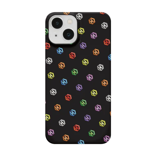 バッチドットブラック iPhone Smartphone Case