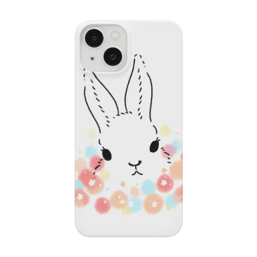 ひょっこりお花畑からうさぎさん iPhone Smartphone Case
