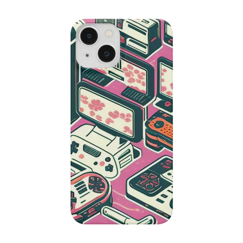 エモくてレトロなlofiアート【さくさ育成拡張ゲーム機】 iPhone Smartphone Case