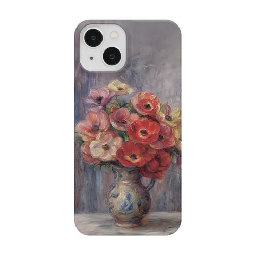 ルノワール アネモネ スマホケース 人気おしゃれ絵画iPhoneケース 背面ケース iPhone Smartphone Case