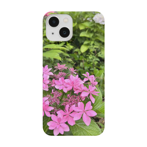 ハートの紫陽花 iPhone Smartphone Case