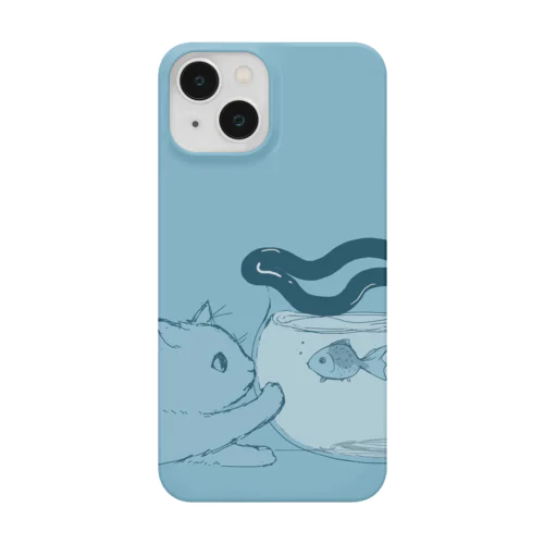 猫と金魚鉢 iPhone Smartphone Case
