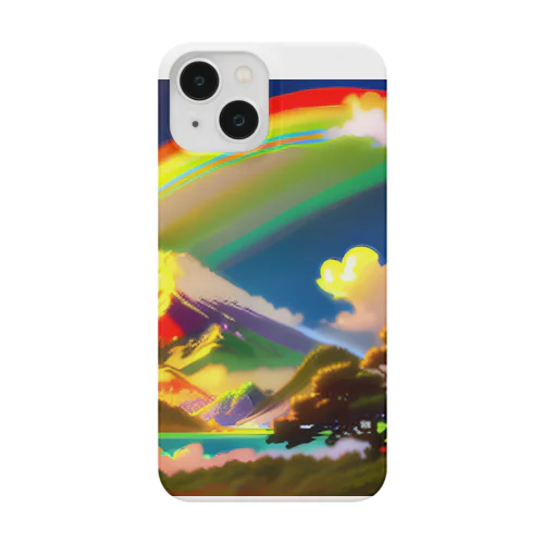 “Rainbow-colored Mount Fuji: The Gateway to a Colorful Fantasy” iPhone Smartphone Case