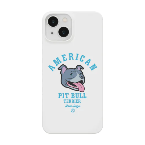 Love❤️Dogs（アメリカンピットブルテリア・青鼻） iPhone Smartphone Case