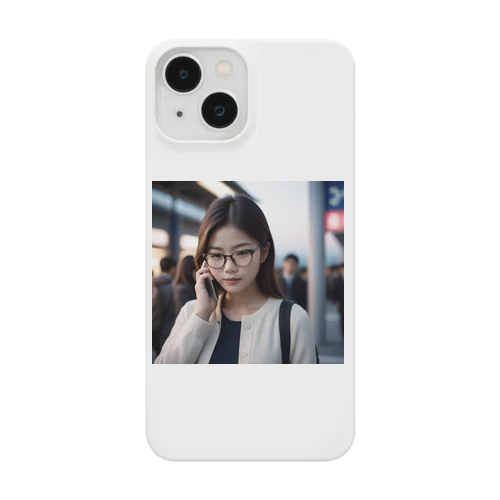 通話中亜細亜美女 iPhone Smartphone Case
