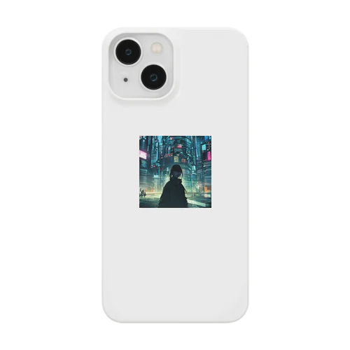 サイバーパンクの世界 iPhone Smartphone Case