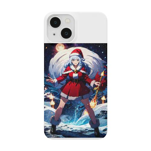女性サンタクロースのイラスト付きグッズ iPhone Smartphone Case
