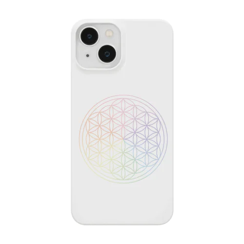 フラワーオブライフ（rainbow） iPhone Smartphone Case