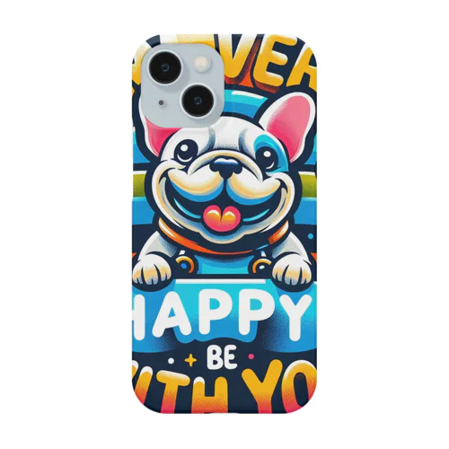 貴方と居るととても幸せ　フレンチブルドッグの大福 iPhone Smartphone Case
