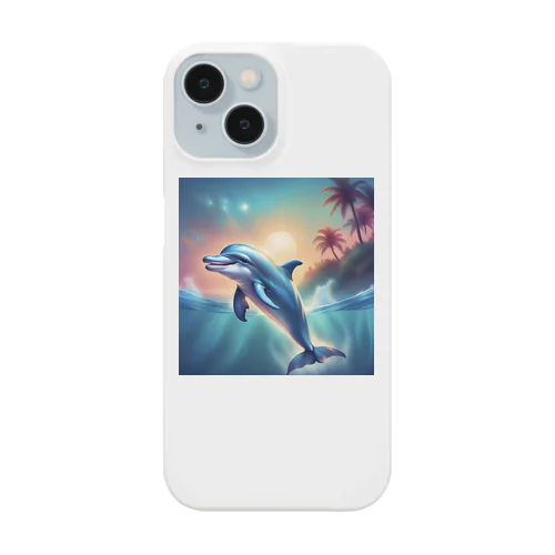 水面を跳ねるイルカ iPhone Smartphone Case