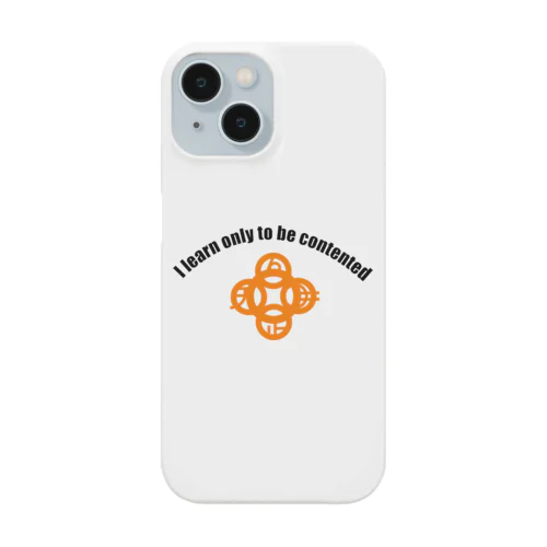 吾唯足知h.t.ショルダーアーチ橙・黒英語 iPhone Smartphone Case