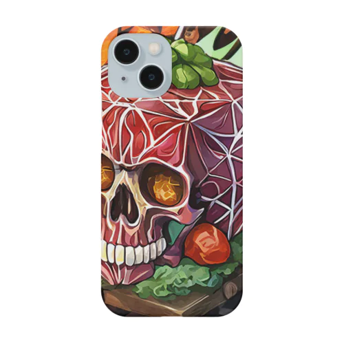 スカル＆ミート iPhone Smartphone Case