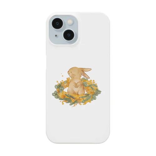 ミモザと子うさぎ iPhone Smartphone Case