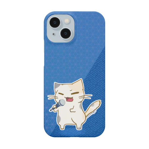 ひのもとにゃんこ®️ 民謡マイク / 瑠璃 iPhone Smartphone Case