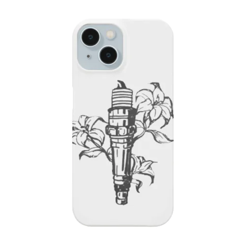 スパークプラグとユリ iPhone Smartphone Case