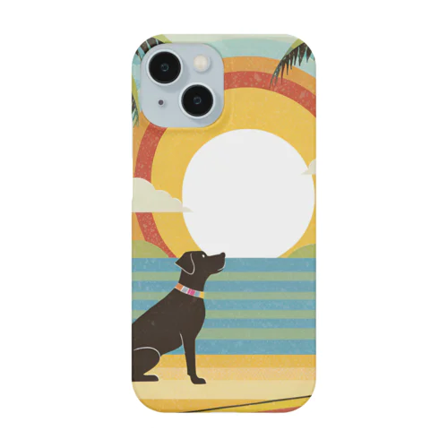 サーフィン犬 iPhone Smartphone Case