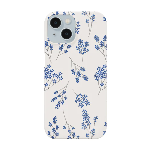 花柄スマホケース（紫の小花） iPhone Smartphone Case